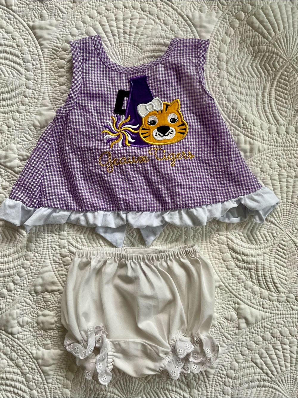 LSU Geaux Tigers Diaper Set